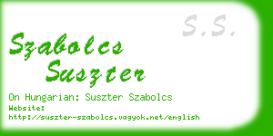 szabolcs suszter business card